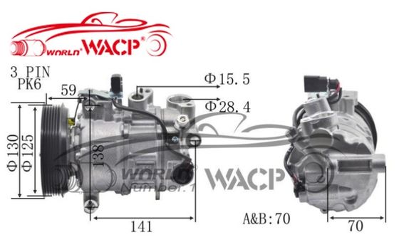 4GD820803M 4GD260805E Auto compressor de ar para Audi A6/Q7 para VW 2.5/3.0 C7PA WXAD033