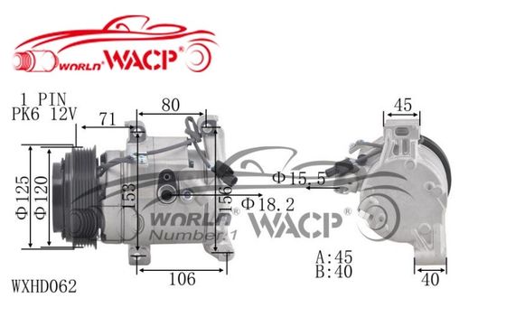 Compressor de ar condicionado AC 388005FAT112M6 Para Honda Civic WXHD062