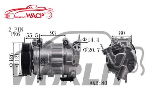 RC.600.409 Compressor de ar condicionado Carro 81619066012 Para 6SEL16C PEUGEOT C4 LOUNGE 2012 WXPG006