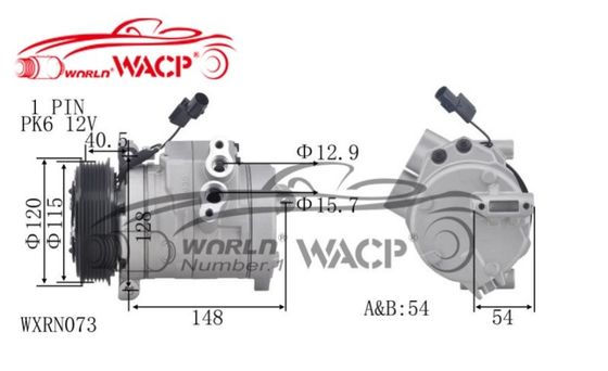 Compressor de ar condicionado F500SC8AA01 21700811101210 Para Lada Priora 1.6 WXRN073