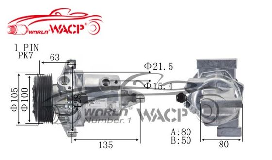 926003RJ1A 926001KA3A 926001HC2D Compressor automático de ar condicionado de 12 V para Nissan Versa Juke WXNS028