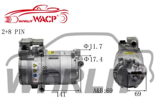 64526998210 Compressor de corrente alternada para automóveis elétricos HVCC33 Compressor elétrico de corrente alternada para automóveis elétricos para BMW 3/X1/I3 WXHB019
